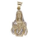14ct Yellow and White Gold Our Lady Pendant
