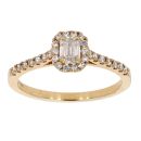 18ct Yellow Gold 0.70ct Diamond Cluster Ring