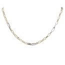 14ct Yellow And White Gold Belcher 24" Chain