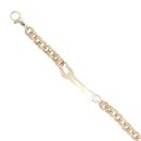 9ct Yellow Gold Cubic Zirconia Spanner Belcher Bracelet 5.5"