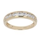 14ct Yellow Gold Cubic Zirconia Half Eternity Ring
