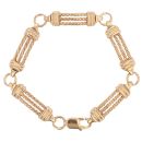 9ct Yellow Gold Pillar Loop Bracelet 8"