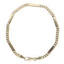 14ct Yellow Gold Fancy Curb Bar Bracelet 8.5"