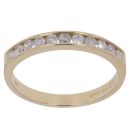 18ct Yellow Gold 0.50ct Brilliant Cut Diamond Half Eternity Ring