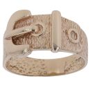 9ct Yellow Gold Textured Buckle Ring