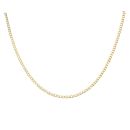 Gold Plated Silver Curb Chain 18"