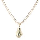9ct Yellow Gold Boxing Glove Pendant and Chain 18"