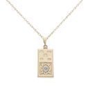9ct Yellow Gold 0.05ct Diamond Golden Jubilee Ingot Pendant And Chain 18"