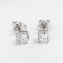 9ct White Gold 1.70ct Lab Grown Diamond Solitaire Stud Earrings