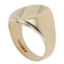 9ct Yellow Gold Patterned Signet Ring