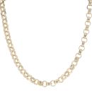 9ct Yellow Gold Patterned and Plain Belcher Chain 24"