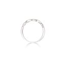 9ct White Gold 0.10ct Natural Diamond Twist Bridal Ring