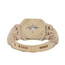 9ct Yellow Gold Cubic Zirconia Signet Ring