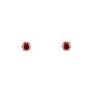 9ct Yellow Gold Red Cubic Zirconia Stud Earrings 3mm