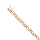 9ct Yellow Gold Sapphire Fancy Bracelet 7.5"