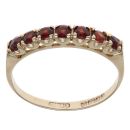 9ct Yellow Gold Garnet Eternity Ring