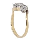 18ct Yellow Gold 0.80ct Brilliant Cut Diamond Trilogy Ring