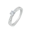 9ct White Gold Lab Grown Diamond Solitaire Ring G VS