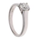 Platinum 0.70ct Brilliant Cut Diamond Solitaire Ring
