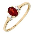 9ct Yellow Gold Garnet Ring