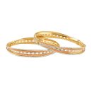 22ct Yellow Gold Bangle with Rhodium and RoseGold Finish