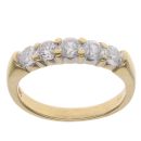 18ct Yellow Gold 1.00ct Brilliant Cut Diamond Five Stone Ring