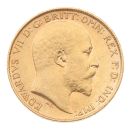 1909 Edward VII Large Head UK Half Sovereign Coin