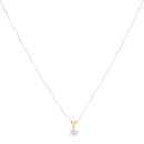 18ct Yellow Gold 0.50ct Brilliant Cut Diamond Pendant And Chain 18"