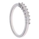 18ct White Gold 0.33ct Princess Cut Diamond Seven Stone Eternity Ring