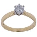 18ct Yellow Gold 0.58ct Brilliant Cut Diamond Solitaire Ring