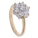 14ct Yellow Gold Cubic Zirconia Cluster Ring