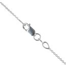 14ct White Gold 0.10ct Diamond and Blue Topaz Heart Cluster Pendant and Chain 18"