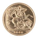 1908 Edward VII Large Head UK Half Sovereign Coin