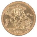 1963 Elizabeth II First Portrait UK Full Sovereign Coin
