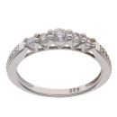 Silver Cubic Zirconia Five Stone Ring By Icesia
