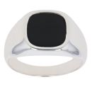 Sterling Silver Onyx Signet Ring By Icesia