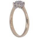 9ct Yellow Gold 0.15ct Single Cut Diamond Marquise Cluster Ring