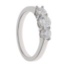 18ct White Gold 0.75ct Brilliant Cut Diamond Graduated Trilogy Ring