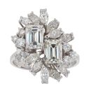 18ct White Gold 3.15ct Diamond Fancy Ring
