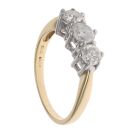 18ct Yellow Gold 0.85ct Diamond Trilogy Ring