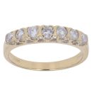 18ct Yellow Gold 0.50ct Brilliant Cut Diamond Half Eternity Ring
