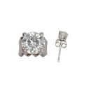 18ct White Gold 0.65ct Brilliant Cut Diamond Stud Earrings