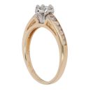18ct Yellow Gold 0.40ct Marquise and Brilliant Cut Diamond Cluster Ring