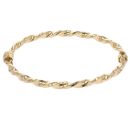18ct Yellow Gold Twist Hinged Bangle