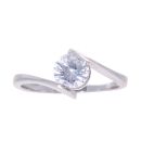 Silver Cubic Zirconia Twist Ring by Icesia
