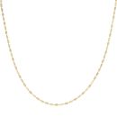Gold Plated Silver Diamond Cut Bead Chain 18"