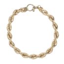 9ct Yellow Gold Rope Bracelet 9"