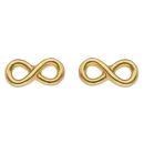 22ct Yellow Gold Infinity Stud Earrings