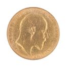 1908 Edward VII Large Head UK Full Sovereign Coin