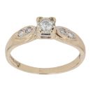 9ct Yellow Gold 0.20ct Brilliant Cut Diamond Solitaire Ring